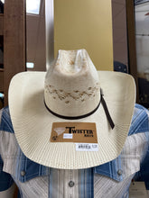 Load image into Gallery viewer, Twister Bangora Brown Band Staw Hat