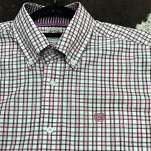 Load image into Gallery viewer, Men’s Cinch Pink Plaid LS Button Up
