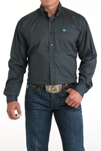 Load image into Gallery viewer, Men’s Cinch Charcoal Pattern Button Up Shirt.