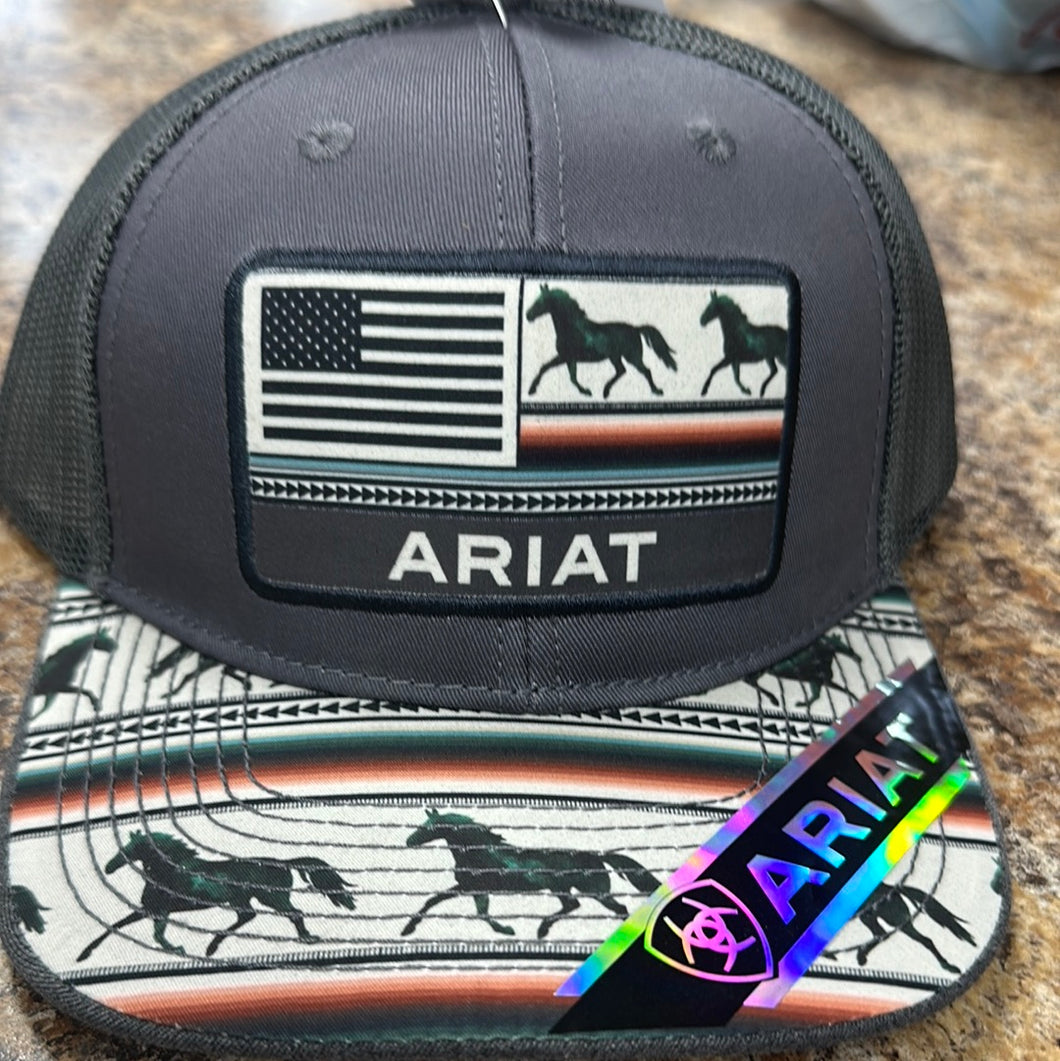 Ariat Striped Horse American Flag Hat.