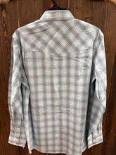 Load image into Gallery viewer, Men’s Wrangler Blue Pattern Longsleeve Button Up