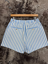 Load image into Gallery viewer, Sky &amp; Cream Stripped Shorts