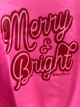 Load image into Gallery viewer, Women’s Merry and Bright Hot Pink Sweatshirt