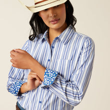 Load image into Gallery viewer, Women's Ariat Kirby Cobal Stripe Button Down Shirt
