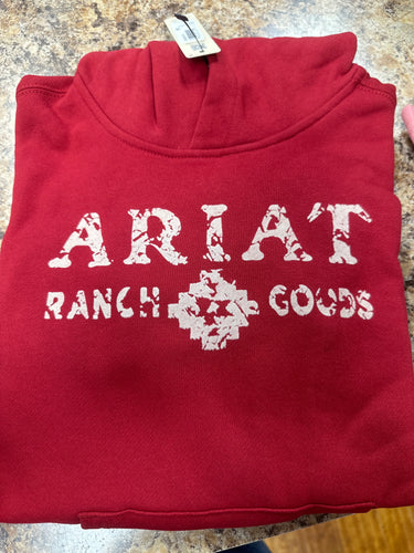 Ariat Girls Ranch Goods Hood Red