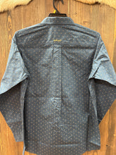Load image into Gallery viewer, Men’s Ariat Blue Night Foulard Print Long Sleeve Button Up