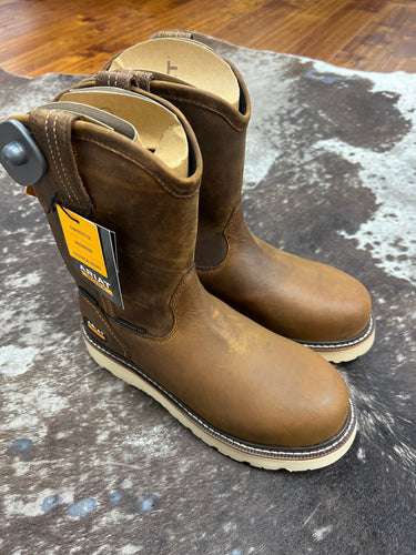 Men’s Distressed Brown Pull-On H2O Comp Toe