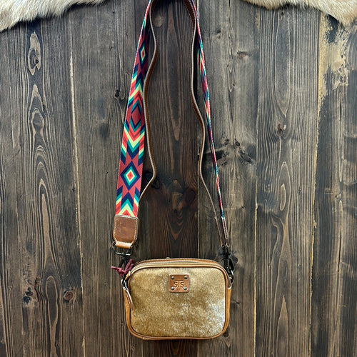 Basic Bliss Cowhide Lucy Crossbody Bag.