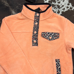 Girl’s Peach Fleece Pullover