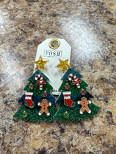Load image into Gallery viewer, Christmas Tree Earrings