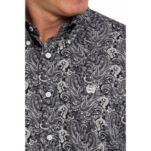 Load image into Gallery viewer, Cinch Men's Black Paisley Print Button Down Shirt
