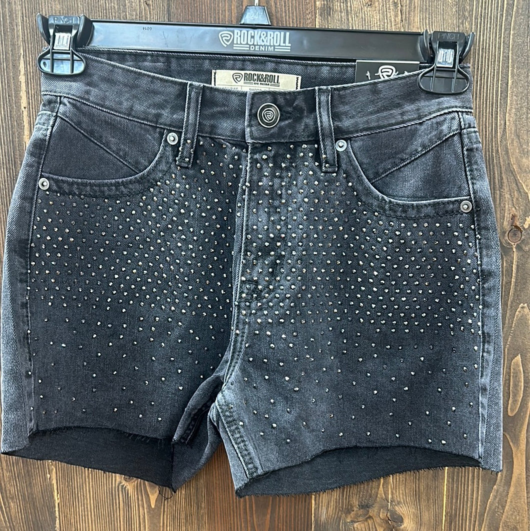 Studded Black Shorts.