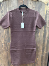 Load image into Gallery viewer, Wishlist Short Sleeve Mini Sweater Dress Espresso