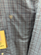 Load image into Gallery viewer, Ariat Men’s WF Blue Fusion Medium Plaid Samuel LS Button Up