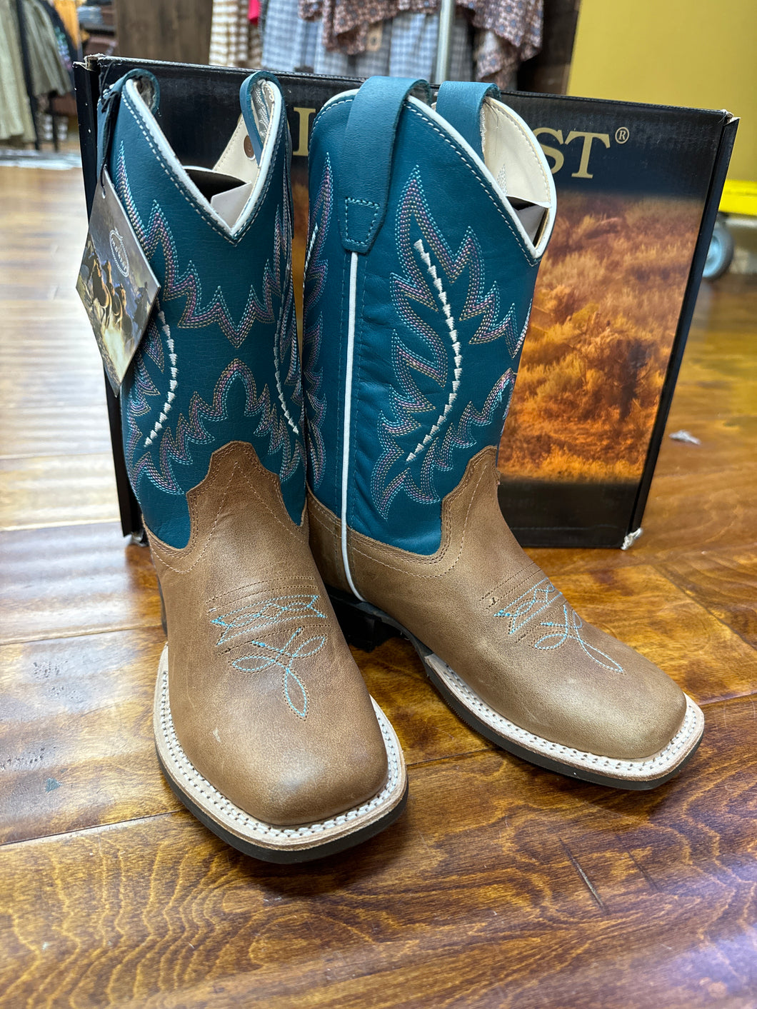 Old West Girl’s Cyan Boot