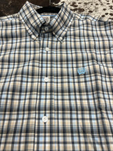 Load image into Gallery viewer, Men’s Cinch Light Blue Plaid LS Button Up