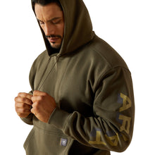 Load image into Gallery viewer, Ariat Rebar Grape Leaf Lightweight Logo Hoodie.