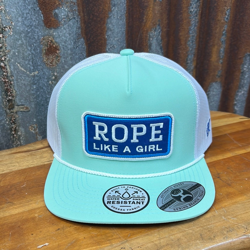 Rope Like A Girl Mint Trucker Hat