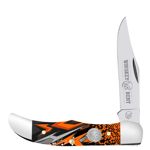 Whiskey Bent Orange Crush Mini Hunter Knife.
