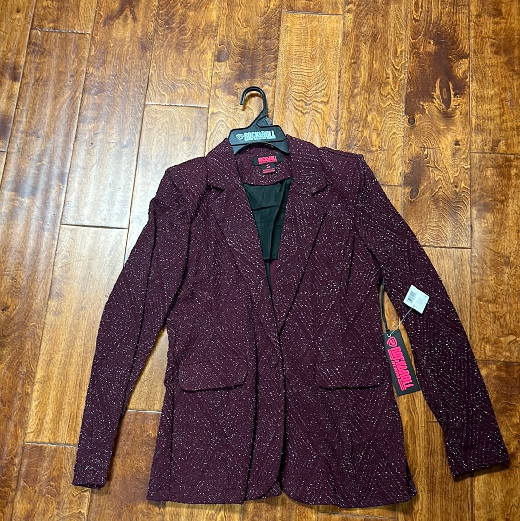 Burgundy Shimmer Blazer
