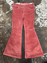 Load image into Gallery viewer, Girls Wrangler Retro Flare Burnt Rose Corduroy