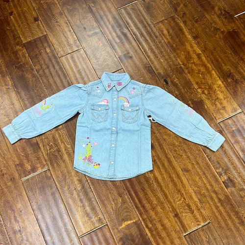 Wrangler x Barbie Girl’s Woven Button Up