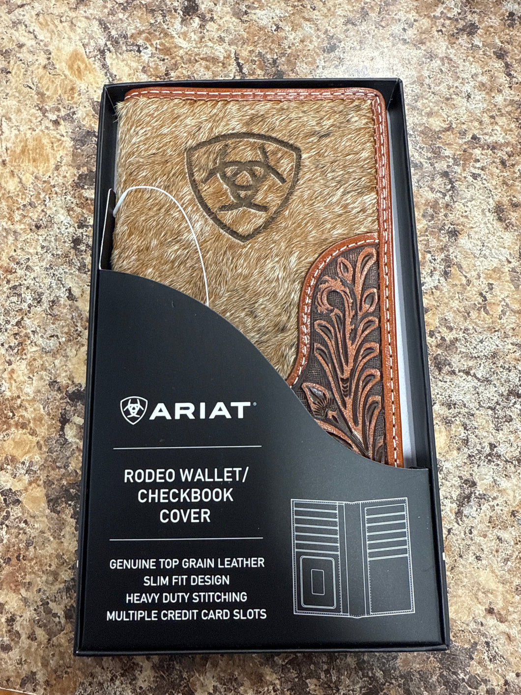 Ariat Leather Hide Rodeo Wallet