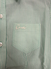 Load image into Gallery viewer, Cruel Girls LS Turquoise Striped Button Up