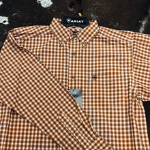 Load image into Gallery viewer, Men’s Ariat Orange Pro Garrison LS Button Up