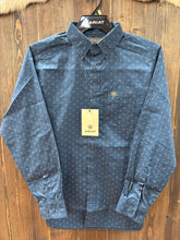 Load image into Gallery viewer, Men’s Ariat Blue Night Foulard Print Long Sleeve Button Up