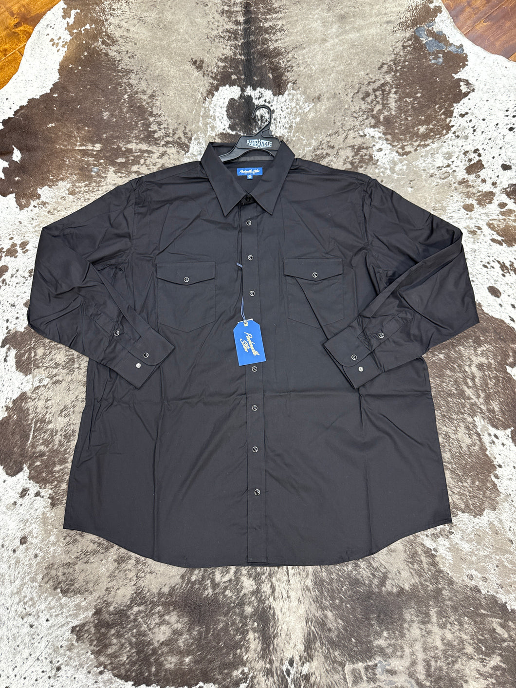 Men’s Panhandle Black LS Snap Up