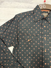 Load image into Gallery viewer, Men’s Roper Black Aztec LS Snap