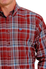 Load image into Gallery viewer, Cinch Blue/Red Plaid Button Up.