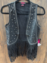 Load image into Gallery viewer, Women’s Rock&amp;Roll Rust Studded Fringe Vest