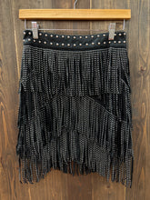 Load image into Gallery viewer, Women’s Metal Stud Layered Fringe Skirt
