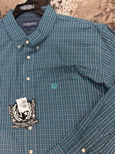 Load image into Gallery viewer, Men’s Panhandle Dark Teal LS Button Up