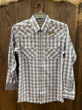 Load image into Gallery viewer, Ariat Men’s WF Dash Fitted LS Blue Multi Plaid Snap Shirt