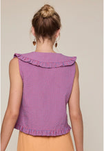 Load image into Gallery viewer, Wishlist Woman’s Ruffled Collar Plaid Blouse