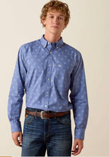 Load image into Gallery viewer, Ariat Men’s Byrd Fitted LS Colony Blue Southwest Motif Button Down