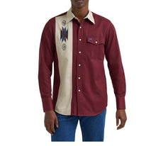 Load image into Gallery viewer, Wrangler Men’s Vintage Inspired Classic Fit Red Button Down
