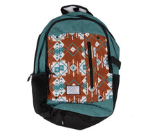Load image into Gallery viewer, Hooey Rockstar Teal And Rust Aztec Backpack