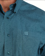 Load image into Gallery viewer, Men’s Cinch Blue Paisley Print Button Up