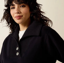 Load image into Gallery viewer, Ariat Woman’s Butler Black Western Button Pullover