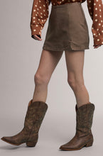 Load image into Gallery viewer, Women’s Brown Denim Mini Skirt