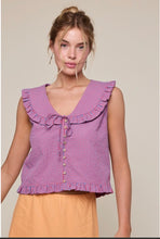 Load image into Gallery viewer, Wishlist Woman’s Ruffled Collar Plaid Blouse