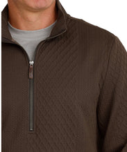 Load image into Gallery viewer, Cinch Men’s 1/2 Zip Brown Cable Knit Pullover