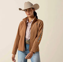 Load image into Gallery viewer, Ariat Women’s Ariat Logo Dachshund Heather Soft-shell Jacket