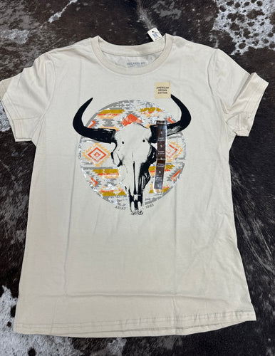 Women’s Ariat Longhorn Watercolor Short Sleeve Tshirt