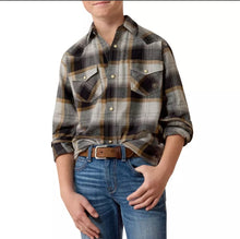 Load image into Gallery viewer, Boys Ariat Retro Heinz Long Sleeve Button Up Shirt