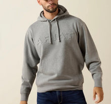 Load image into Gallery viewer, Men’s Ariat Grey Heather Embossed Logo Hoodie